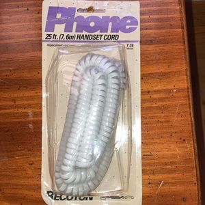 Handset phone cord. New in package. 25 feet. Recoton.